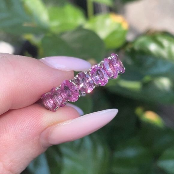 ❌Sterling Silver Pink Crystal Ring - Picture 8 of 14